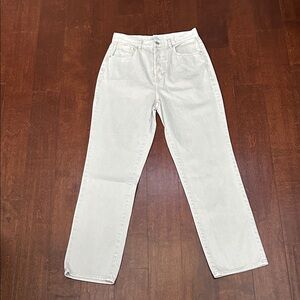 PacSun Womens Dad Jeans in Cream Pale Beige, Perfect Neutral for Summer, Size 28